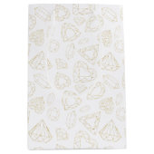 金ゴールドジェムストーングラム誕生日抱き枕 ミディアムペーパーバッグ (正面)