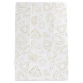 金ゴールドジェムストーングラム誕生日抱き枕 ミディアムペーパーバッグ (裏面)