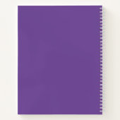 金ゴールドジェムズオンラベンダーシパーソナライズされたック ノートブック (裏面)