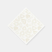 金ゴールドジェムパターンバースデーパーティナプキンス スタンダードカクテルナプキン (角)
