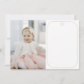 金ゴールドジェムフォトバースデーパーティーサンキューカード 招待状 (裏面)