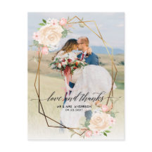 金ゴールドジオフレームピーチ結婚フォトありがとう