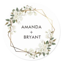 金ゴールドジオフレームマグノリア花シール