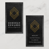 金ゴールドジオメトリアイコン 名刺 (正面/裏面)