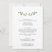 金ゴールドジオメトリックグリーンバックフォーマルとフロント結婚ズ 招待状 (裏面)