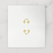 金ゴールドジオメトリックハート結婚 – の折り曲げ座席表 プレイスカード (外部開封)