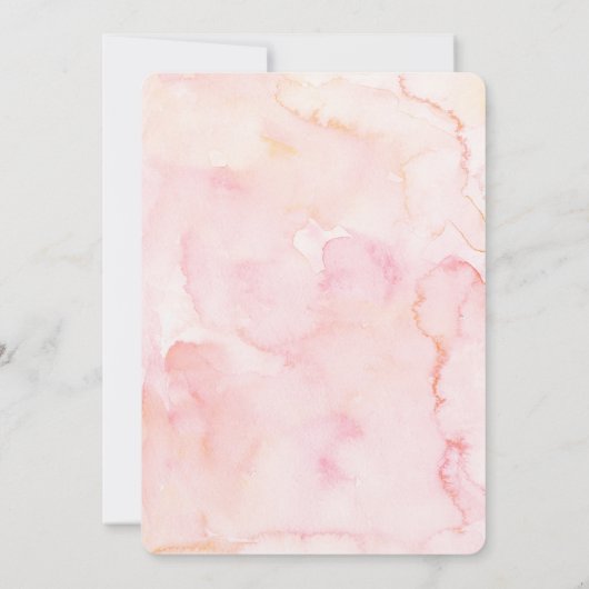 金ゴールドジオメトリックフローラブライダルシャワーの招待 招待状 (裏面)