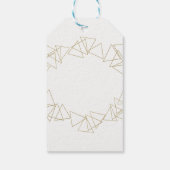 金ゴールドジオメトリックモダン三角形グラマーシックパーティー ギフトタグ (裏面)