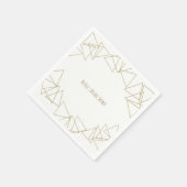 金ゴールドジオメトリックモダン三角形グラマーシックパーティー スタンダードカクテルナプキン (角)