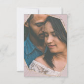 金ゴールドジオメトリック大理石の写真Invitati日付を保存 招待状 (裏面)