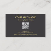 金ゴールドジグザグ山形パターン 名刺 (裏面)