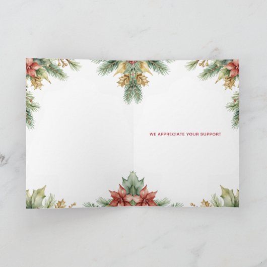 金ゴールドジャスティススケールパインホリー法律事務所クリスマス シーズンカード (内部)