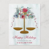 金ゴールドジャスティススケールホリーリース弁護士 シーズンポストカード (正面)