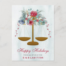 金ゴールドジャスティススケールホリーリース弁護士 シーズンポストカード