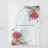 金ゴールドジャスティススケールホリーリース法律事務所クリスマス シーズンカード (裏面)