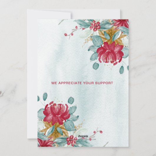 金ゴールドジャスティススケールホリーリース法律事務所クリスマス シーズンカード (裏面)