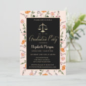 金ゴールドジャスティススケールワイルドフラワー卒業 招待状 (スタンド正面)