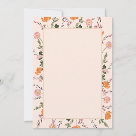 金ゴールドジャスティススケールワイルドフラワー卒業 招待状 (裏面)