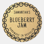 金ゴールドジャムステッカーラベル ラウンドシール (正面)