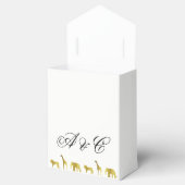 金ゴールドジャングル動物パーティーの好意バッグ フェイバーボックス (オープン)