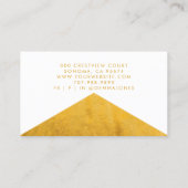 金ゴールドジュエリーデザイフェイクナーゴールドフォイルエッジ 名刺 (裏面)