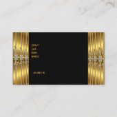 金ゴールドジュエリーブラックエレガントクラス 名刺 (裏面)