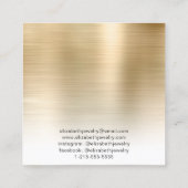 金ゴールドジュエリー表示 スクエア名刺 (裏面)