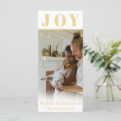 金ゴールドジョイクリスマスホリデーシーズンフラットカード (スタンド正面)