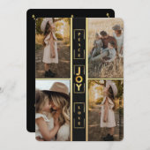    金ゴールドジョイピースラブ4フォトコラージュホリデイ  シーズンカード (正面/裏面)