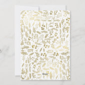 金ゴールドジョイフォイル植物学モダングラムホリデーフォト シーズンカード (裏面)