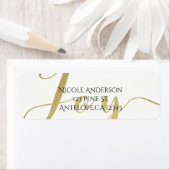 金ゴールドジョイホリデーニューイヤークリスマスパーソナライズされた ラベル (インサイチュ)