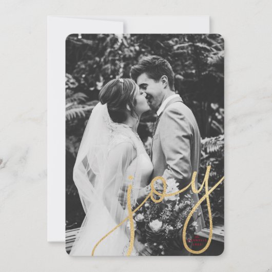 金ゴールドジョイホリデーフォトカード（赤） シーズンカード (正面)