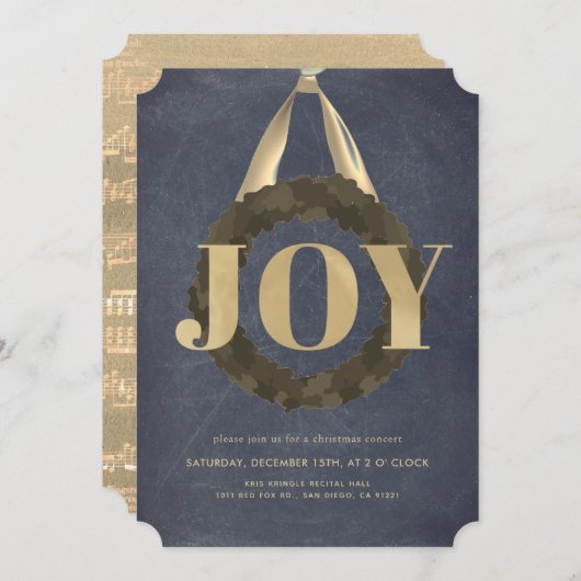 金ゴールドジョイリースシャルボードクリスマスコンサート 招待状 (正面/裏面)