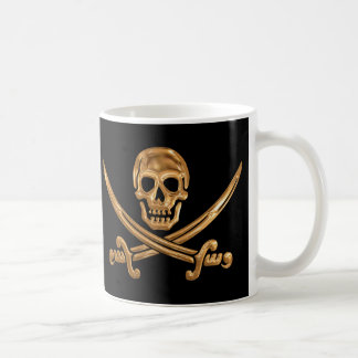 金ゴールドジョリーロジャー コーヒーマグカップ