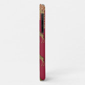 金ゴールドジラフェモノグラムバきらきら光るルガンディージュエリー Case-Mate iPhoneケース (裏面/左)