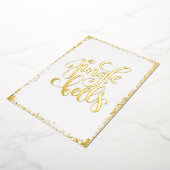 金ゴールドジングルBelles No Photoクリスマス 箔シーズンカード (回転した状態)