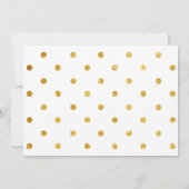 金ゴールドスお洒落クリプト写真卒業カード セーブザデート (裏面)