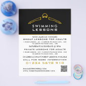 金ゴールドスイミングアイコン、スイミングレッ広告スン チラシ (シングル)