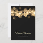 金ゴールドスイート16誕生日《写真》ぼけ味灯 招待状 (裏面)