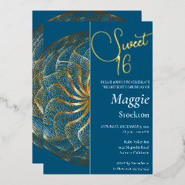 金ゴールドスウィート16招待状 箔招待状