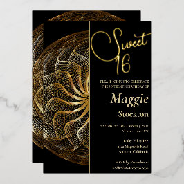 金ゴールドスウィート16招待状 箔招待状