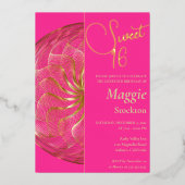 金ゴールドスウィート16招待状 箔招待状 (正面)