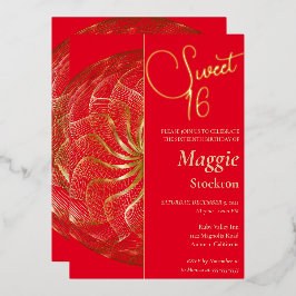 金ゴールドスウィート16招待状 箔招待状