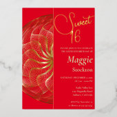 金ゴールドスウィート16招待状 箔招待状 (正面)