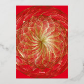 金ゴールドスウィート16招待状 箔招待状 (裏面)