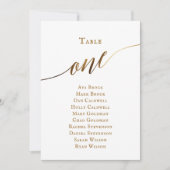 金ゴールドスエレガントクリプトの表番号1シーティンググラフ 招待状 (正面)