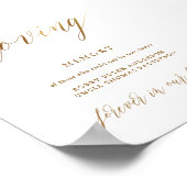 金ゴールドスエレガントクリプトタイポグラフィポスター ポスター (角)