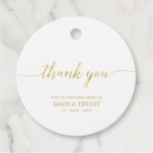 金ゴールドスエレガントクリプトパーティーの好意ありがとうFa フェイバータグ (正面)