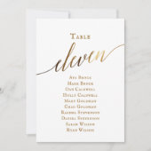 金ゴールドスエレガントクリプト表番号11シーティンググラフ 招待状 (正面)