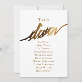 金ゴールドスエレガントクリプト表番号11シーティンググラフ 招待状